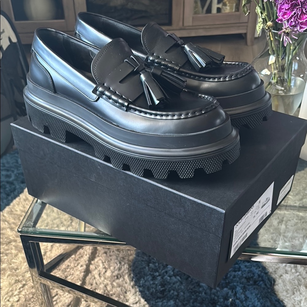 Black Tassel Loafers